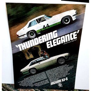 1978 Jaguar XJ-S Thundering Elegance Original Print Ad vintage